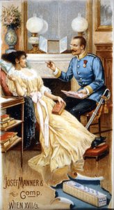 Reklama na čokoládu ““ Josef Manner & Gomp, Vídeň””. od Unknown artist