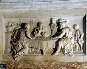 Kristus a emauzští poutníci. Oltářní obraz kostela Trets. od Unknown artist
