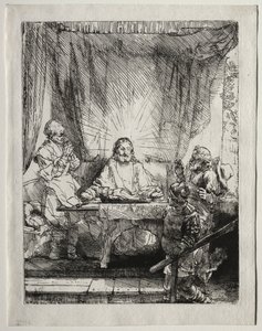 Kristus v Emauzích: Větší talíř od Unknown artist