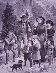 Prodejce vánočních stromků (rytina) od Unknown artist