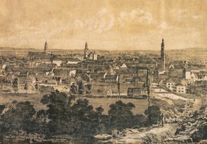 Město Erlangen, Bavorsko, Německo od Unknown artist