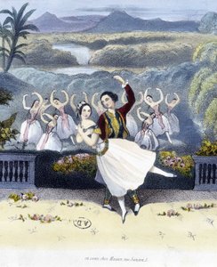 Klasický tanec: romantický - kresba, n.d. od Unknown artist