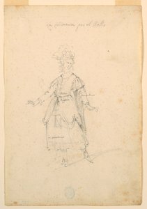 Kostýmní návrh: Zpěvačka pro balet od Unknown artist