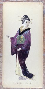 Kostým Madame Butterfly II. dějství pro inscenaci Madame Butterfly Giacoma Pucciniho z roku 1904.Sbírka Museo della Scala v Miláně. od Unknown artist