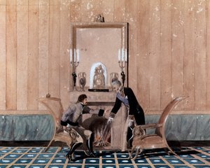 Hrabě Giuseppe Zurlo, ministr vnitra Neapolského království, se kolem roku 1810-1814 setkal s Joachimem (Gioacchinem) Muratem (1767-1815). Vodové barvy. Neapol, Národní muzeum San Martino od Unknown artist