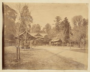 [Nádvoří neznámého japonského chrámu] od Unknown artist