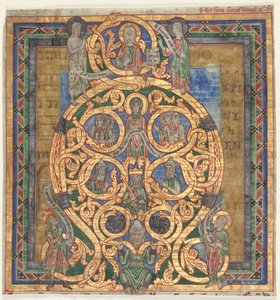 Vystřižení z antifonáře: Počáteční A[spiciens a longe]: The Tree of Jesse od Unknown artist
