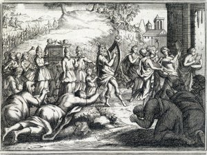 Davidův tanec (Starý zákon). od Unknown artist