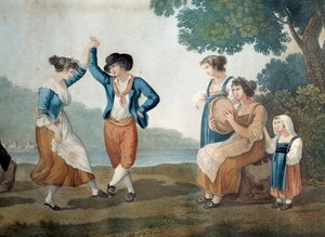 Tanečníci ve Frascati poblíž Říma, Itálie Anonymní obraz od Unknown artist