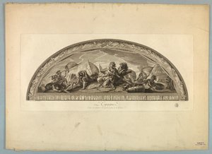 Dekorace od Lebruna a Mignarda na paláci ve Versailles od Unknown artist
