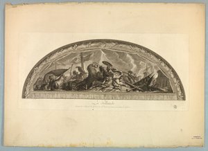 Dekorace od Lebruna a Mignarda na paláci ve Versailles od Unknown artist