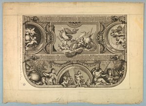 Dekorace LeBrun a Mignard v paláci Versailles od Unknown artist