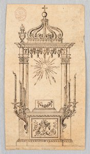 Design pro Baldacchino pro výstavu hostitele od Unknown artist