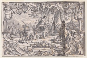 Design pro gobelín: Bacchus a Ariadne od Unknown artist