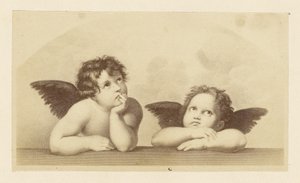 [Detail cherubínů z Rafaelovy "Sixtinské madony"] od Unknown artist