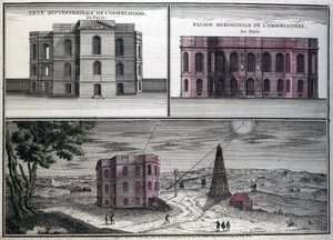 Různé pohledy na astronomickou observatoř v Paříži v roce 1700. od Unknown artist