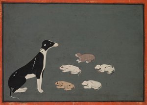 Pes se štěňaty od Unknown artist