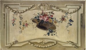 Překrytí dveří: květinový koš, mezi lety 1769 a 1789 (olej na plátně) od Unknown artist