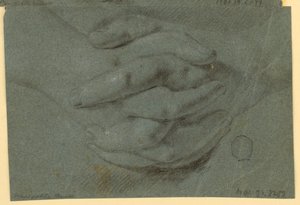 Kresba: Studie pro sepjaté ruce od Unknown artist