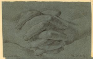 Kresba: Studie sepjatých rukou od Unknown artist