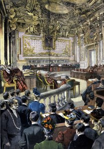 Dreyfusův případ. Kasační soud nařídil přezkoumání procesu. 1899. od Unknown artist