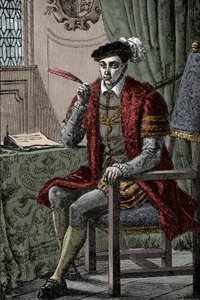 Edward VI. psal svůj žurnál - Král Edward VI. (1537-1553) psal svůj žurnál od Unknown artist