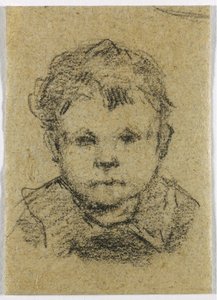 Emil Gauguin jako dítě, na sobě košili s límečkem od Unknown artist