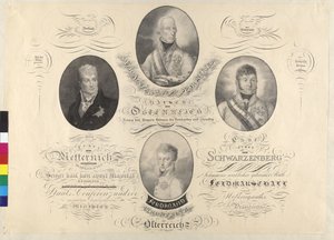 Císař František I. a další od Unknown artist