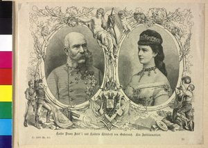Rakouský císař a Alžběta František Josef I. od Unknown artist