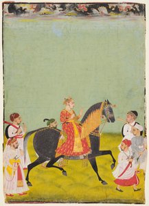 Jezdecký portrét Maharana Raj Singh II z Mewar (r. 1755–62) od Unknown artist