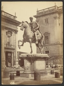 [Jezdecká socha císaře Marka Aurelia, Piazza Del Campidoglio, Řím]. od Unknown artist