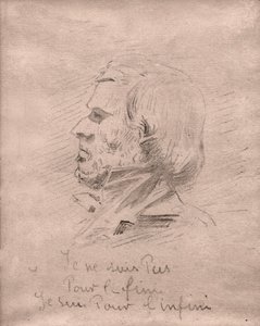Eugene Delacroix. (kresba, cca 1850) od Unknown artist