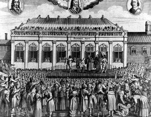 Poprava anglického krále Karla I. Stuarta (1600 - 1649) ve Whitehallu. od Unknown artist