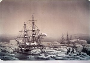Expedice v Antarktidě (jižní pól): loď „Astrolabe““ (nový název „Shell“) od Julese Dumonta d