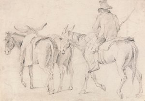 Farmář s mezky od Unknown artist