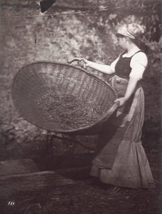 [Rolnice s košem na mláto] od Unknown artist