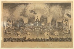 Festival ohňostrojů na počest manželství od Unknown artist