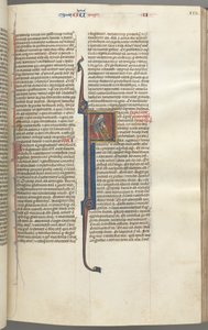 Fol. 112r, Králové II, historizovaná iniciála F, stětí Amálečana od Unknown artist