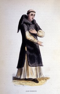 Bývalý benediktin. Rytina z alba o řeholních řádech, Paříž od Unknown artist