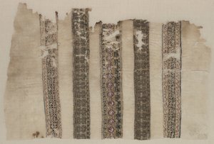 Fragment složený z částí tří textilií tyrazského stylu od Unknown artist