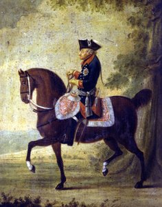 Fridrich Veliký, král pruský (1712 - 1786). Dole na rámu obrazu je napsáno „“... Berlín 1776. Museo del Risorgimento. Milán od Unknown artist