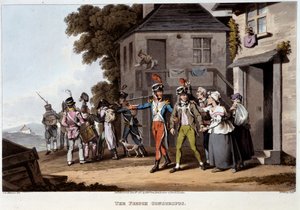 Francouzští branci, cca 1814 – v „“Historických, vojenských a námořních anekdotách a incidentech, které dorazily do náruče Velké Británie a jejich spojenců, končící ve Waterloo“ od Edwarda Orna od Unknown artist