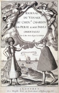 Frontispice of “” Deník z cesty rytíře Chardina, Persie a východní Indie, u Černého moře a Colchide””” od Unknown artist