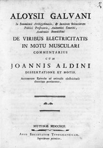 Frontispiece ""De Viribus Electricitatis in Motu Musculari Commentarius""" Pojednání o cirkulaci elektřiny ve svalech zvířat od Luigiho Galvaniho, italského fyzika od Unknown artist