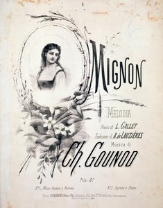 Frontispiece of Mignon, melodie Charles Gounod (19. století) od Unknown artist