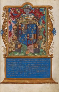 Frontispis s erbem Clauda de Lorraine, vévody d