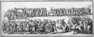 Pohřeb papeže v 18. století: pohřební konvoj. od Unknown artist