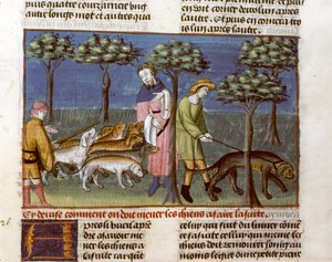 Gaston Phoebus, Lovecká smlouva od Unknown artist