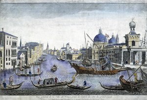Celkový pohled na Benátky - rytina od Unknown artist