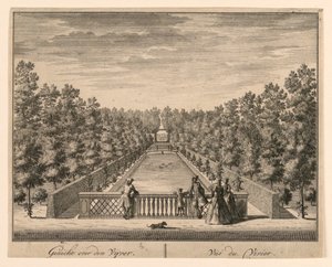 Pohled přes rybník; Vue du Vivier od Unknown artist